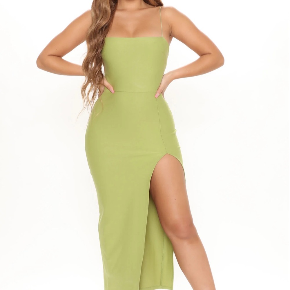 MIDI dress green